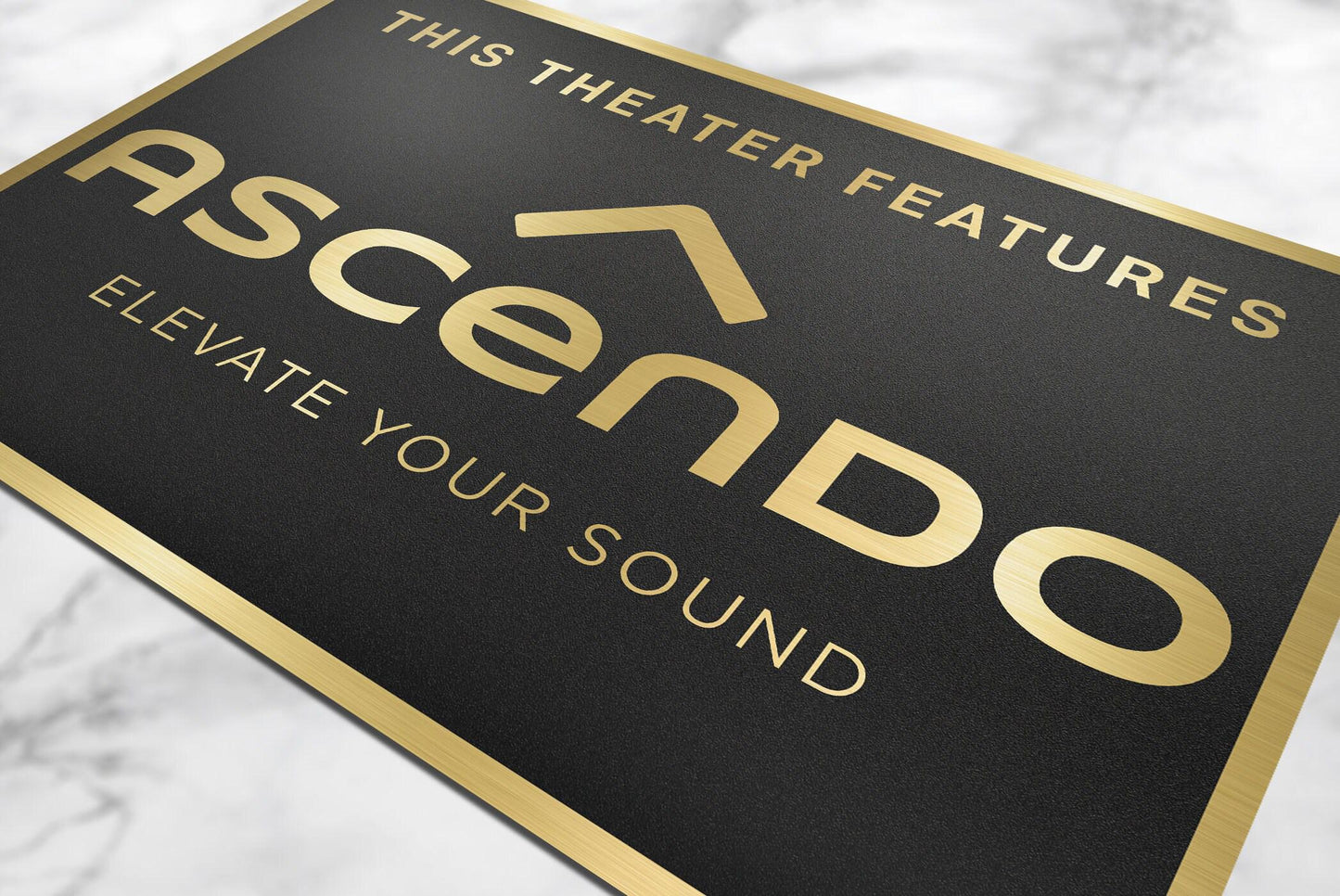 Ascendo home movie theater sign