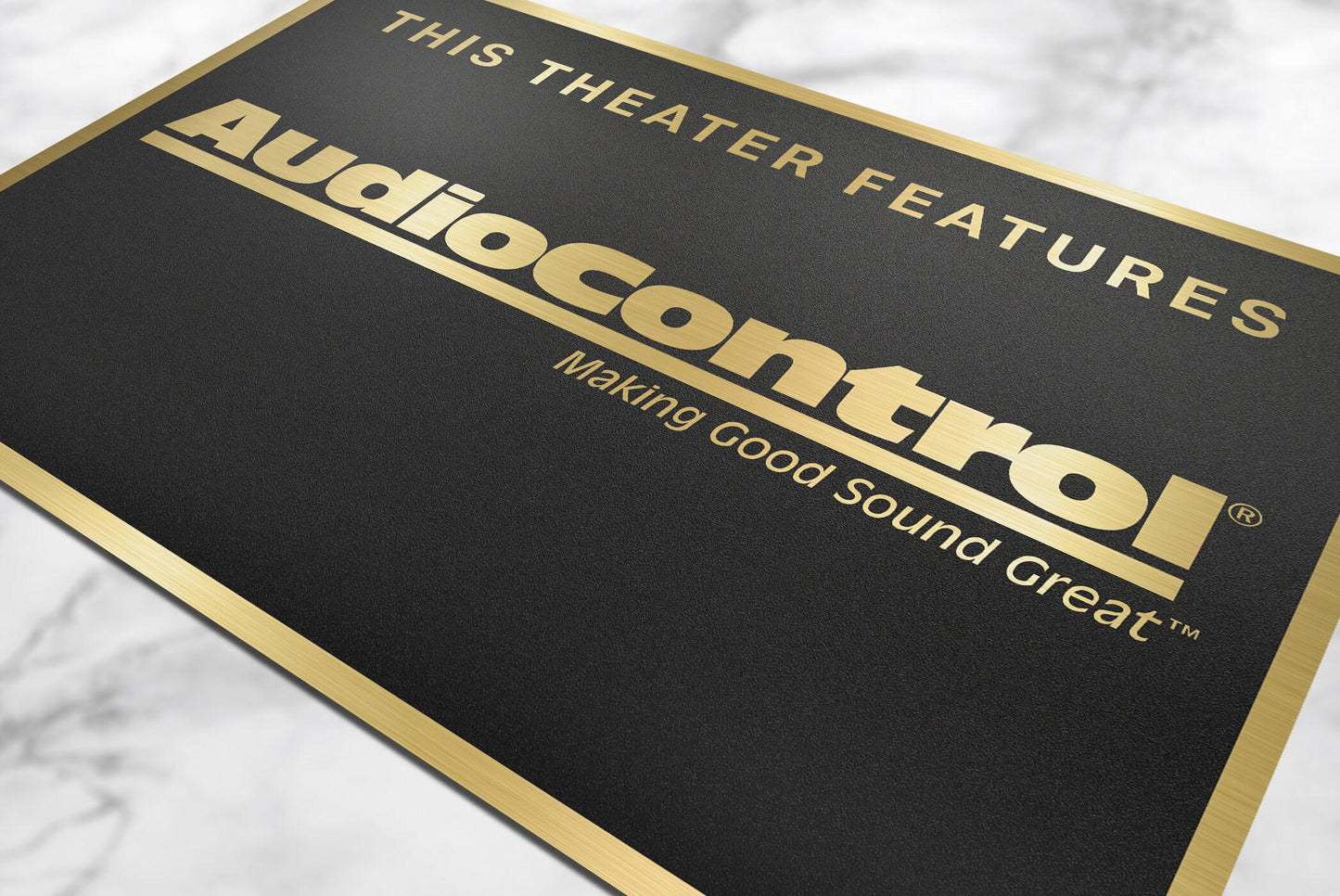 Audio control movie theater sign