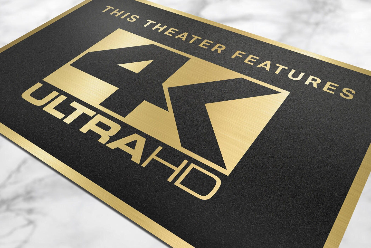 4k ultra hd home movie theater sign