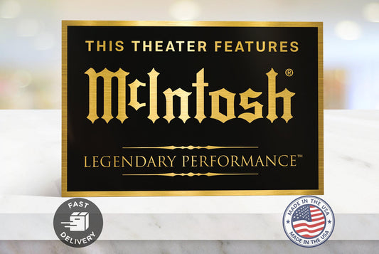 Mcintosh home movie theater sign