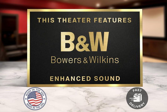 Bowers & wilkins movie theater sign