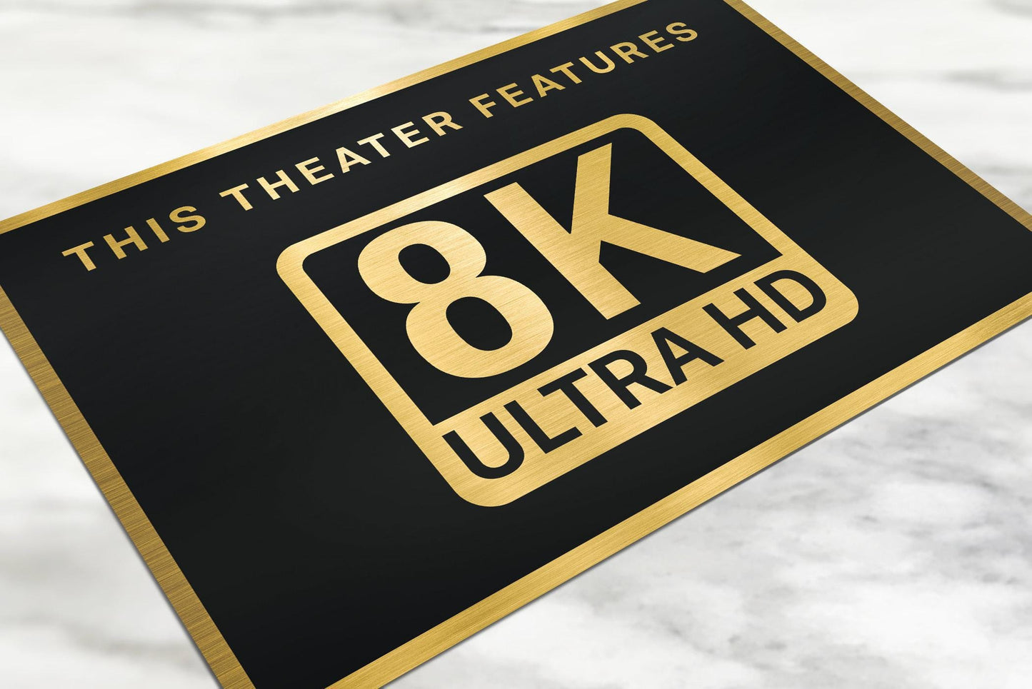 8k ultra hd home movie theater sign
