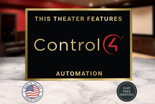 Control 4 home movie theater sign