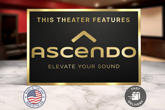 Ascendo home movie theater sign