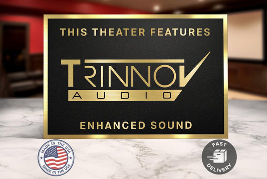 Trinnov home movie theater sign