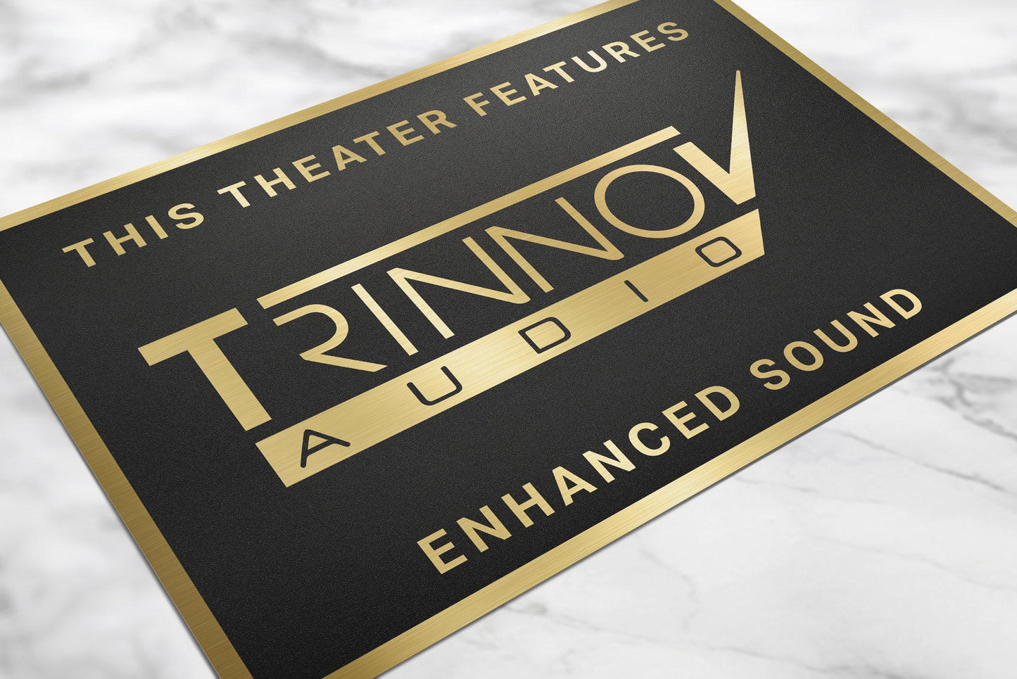 Trinnov home movie theater sign