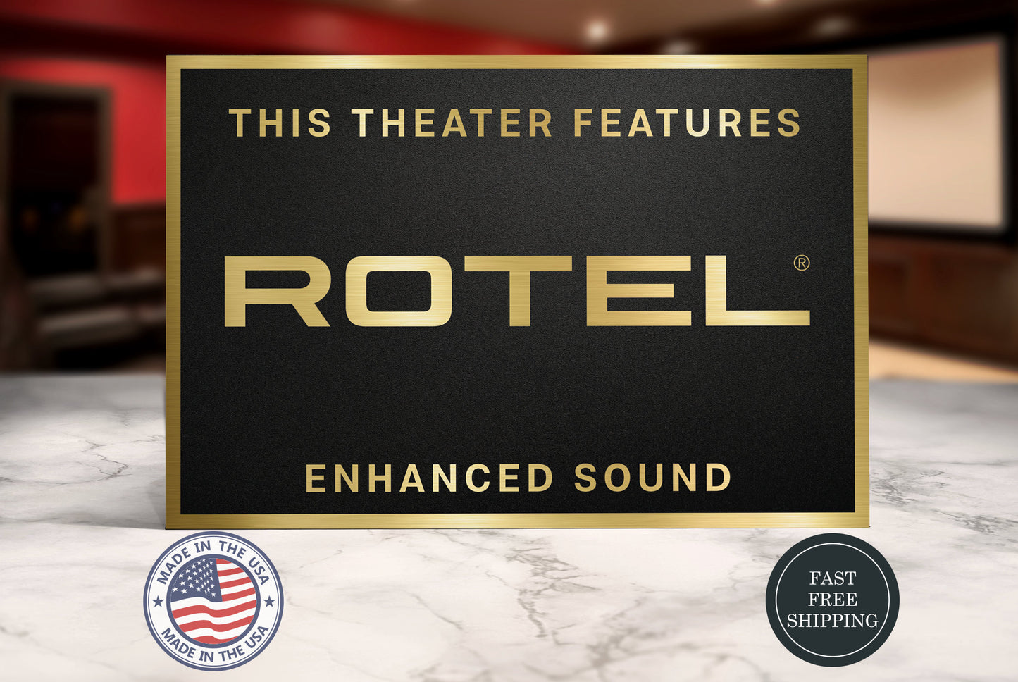 Rotel Audio Home Movie Theater Sign