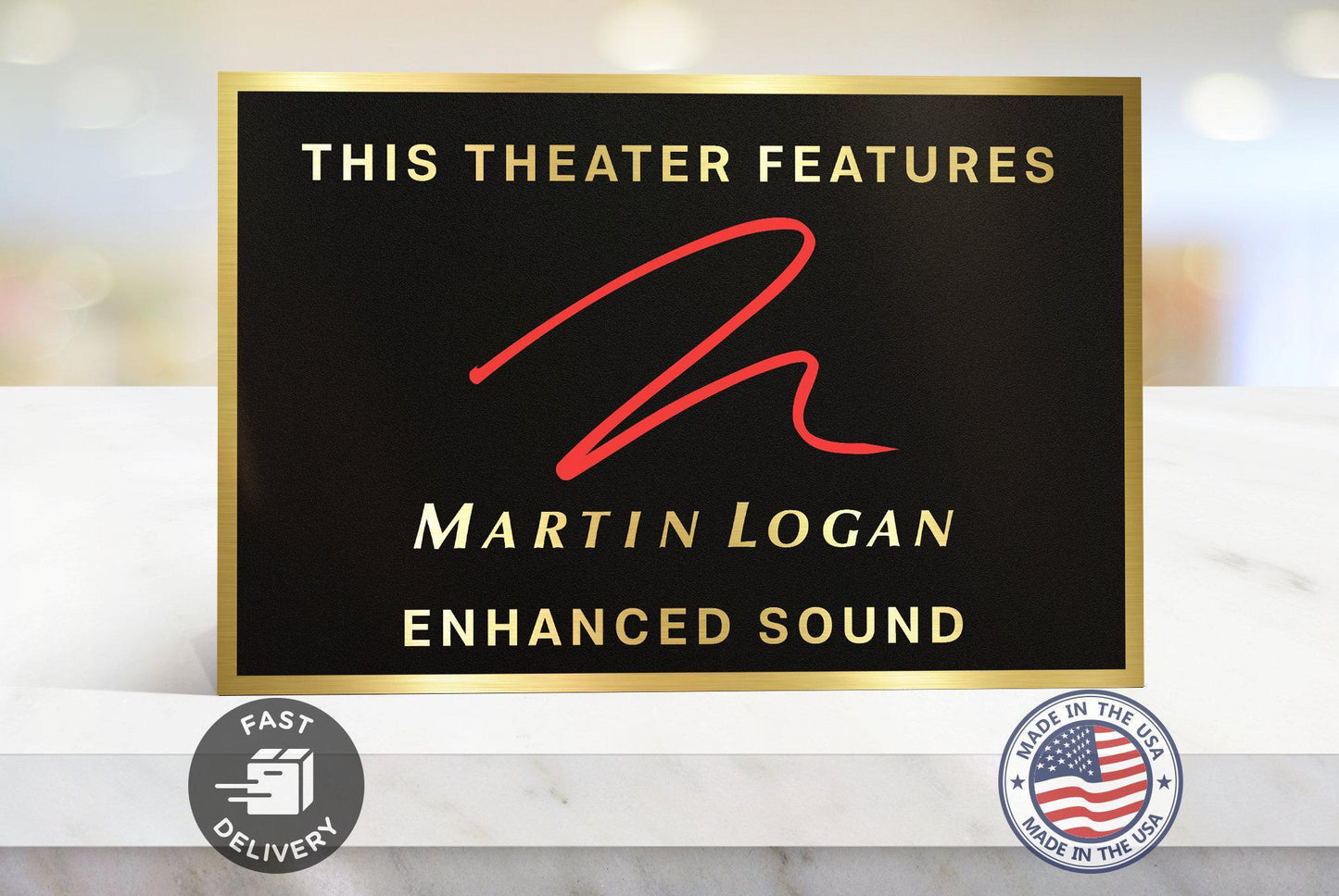 Martin logan home movie theater sign