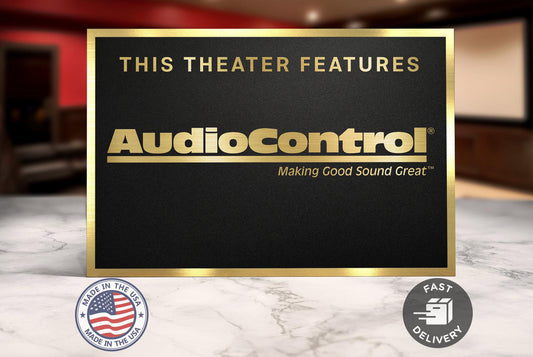 Audio control movie theater sign