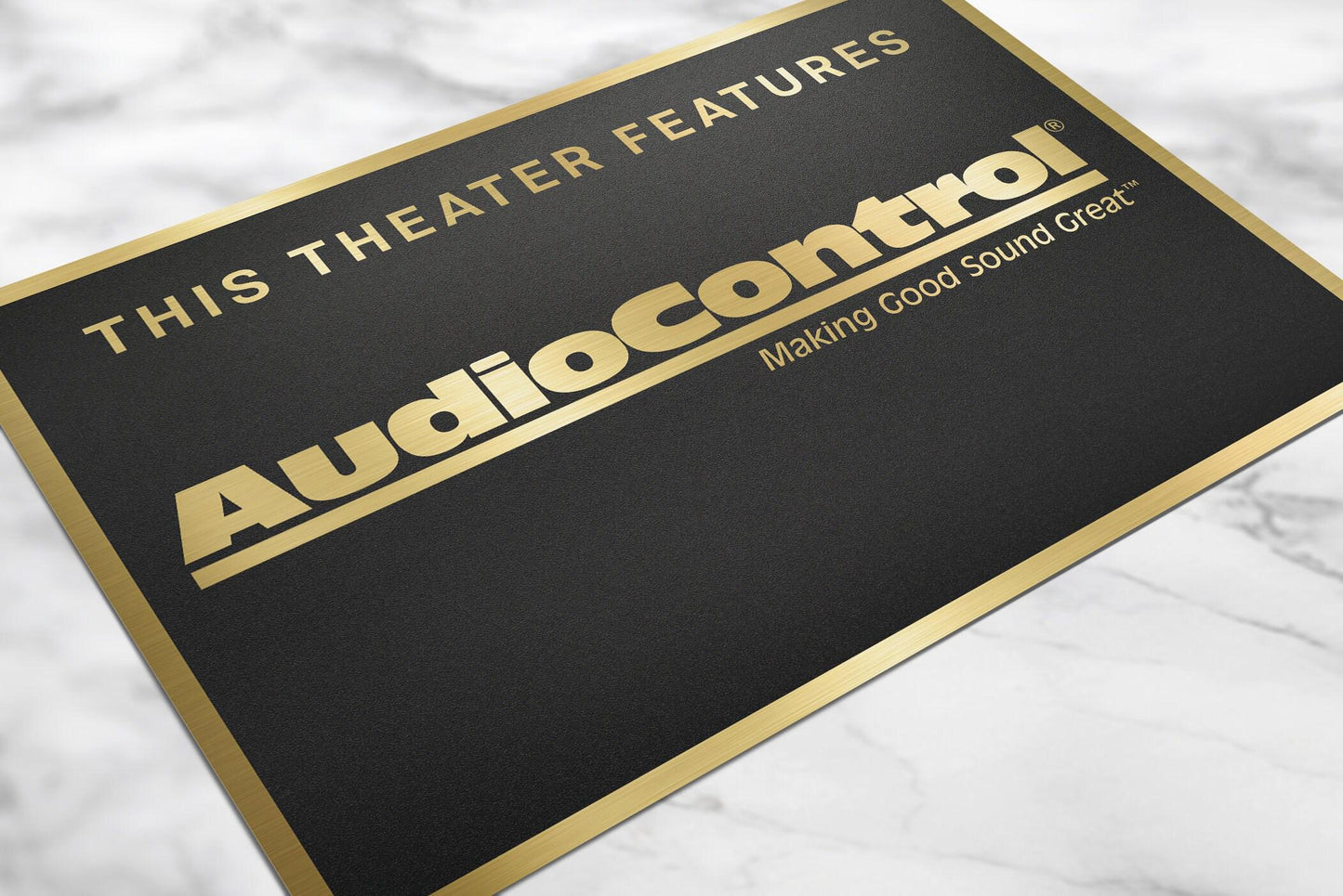 Audio control movie theater sign