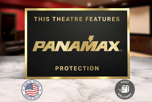 Panamax home movie theater sign