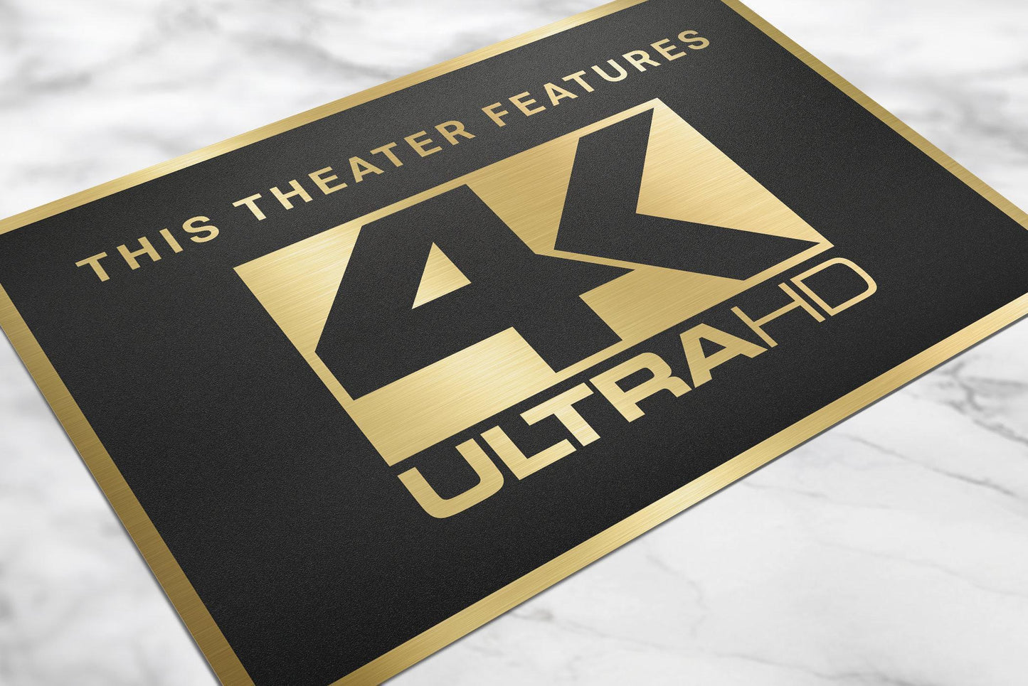4k ultra hd home movie theater sign