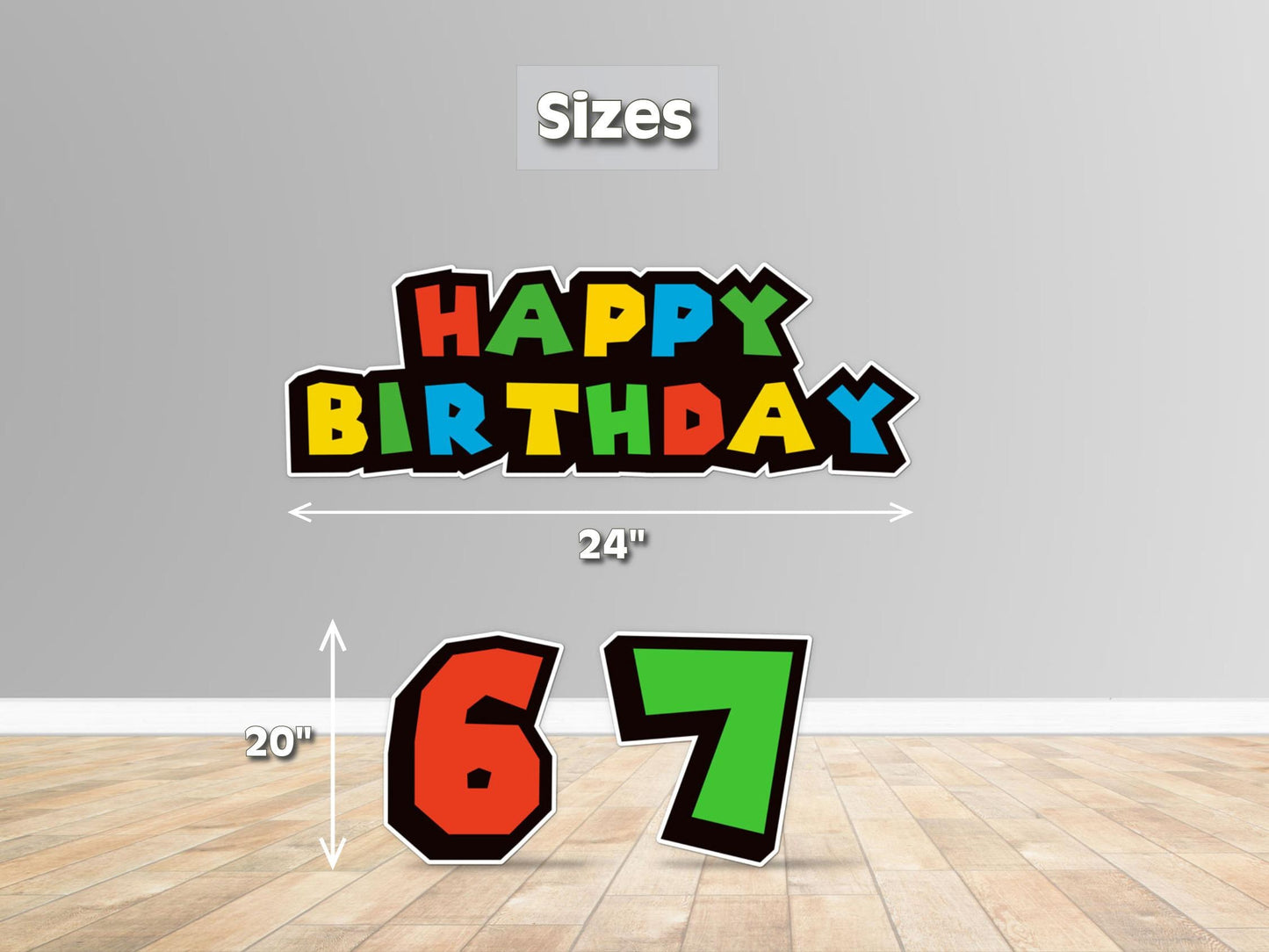 Super Mario Custom Name Sign | 2ft Party Decor