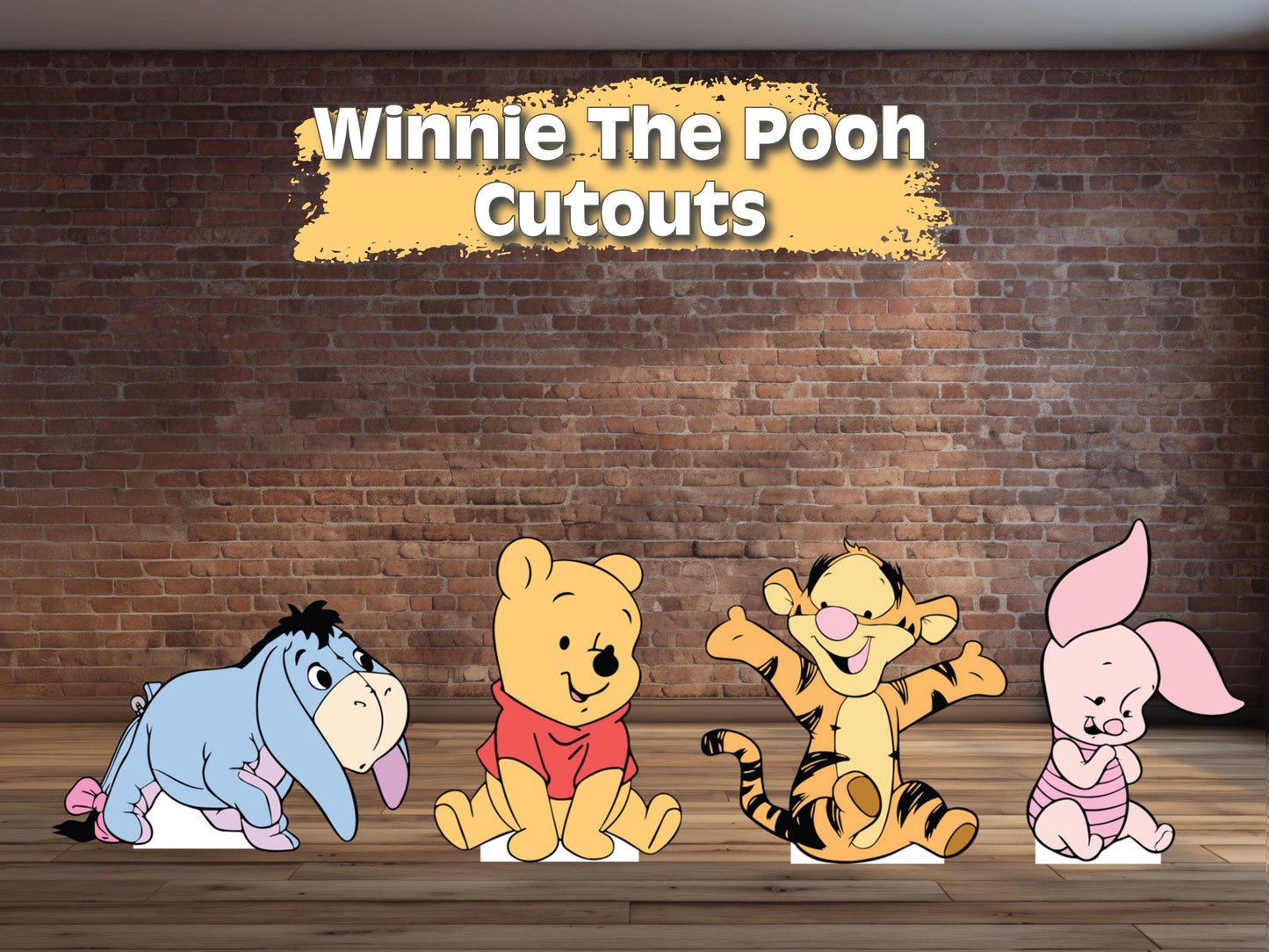 Classic Bear Winnie Cutout | Birthday Party Decor | Winnie the Pooh Standee | Kids Custom Print