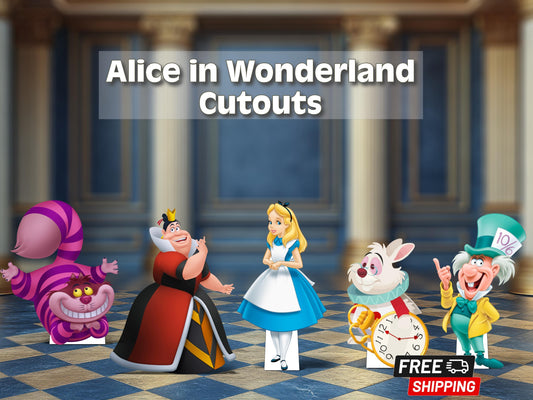 Alice in wonderland cutout | birthday party decor | mad hatter tea party standee