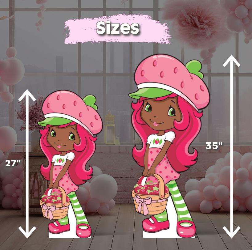 African american strawberry shortcake cutout | birthday party decor | kids party prop
