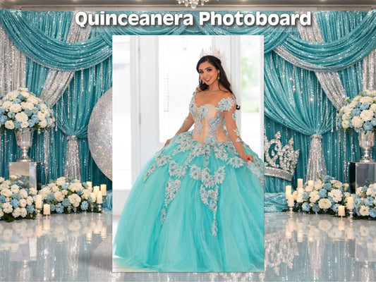 Quinceañera Photo Board, Personalized Quince Photo Backdrop, Custom Sweet 15 Birthday Sign Decor