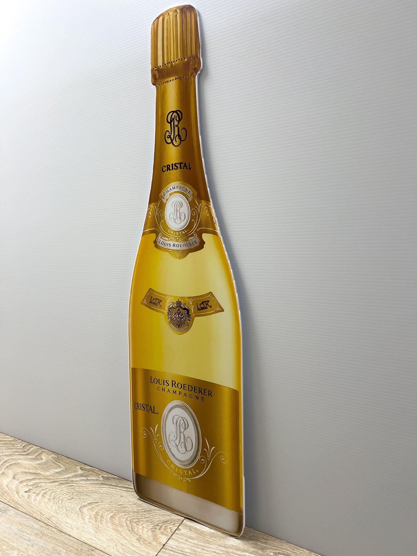 Life size champagne bottle coroplast cutout | celebrity cutouts | new years decor | wedding decor