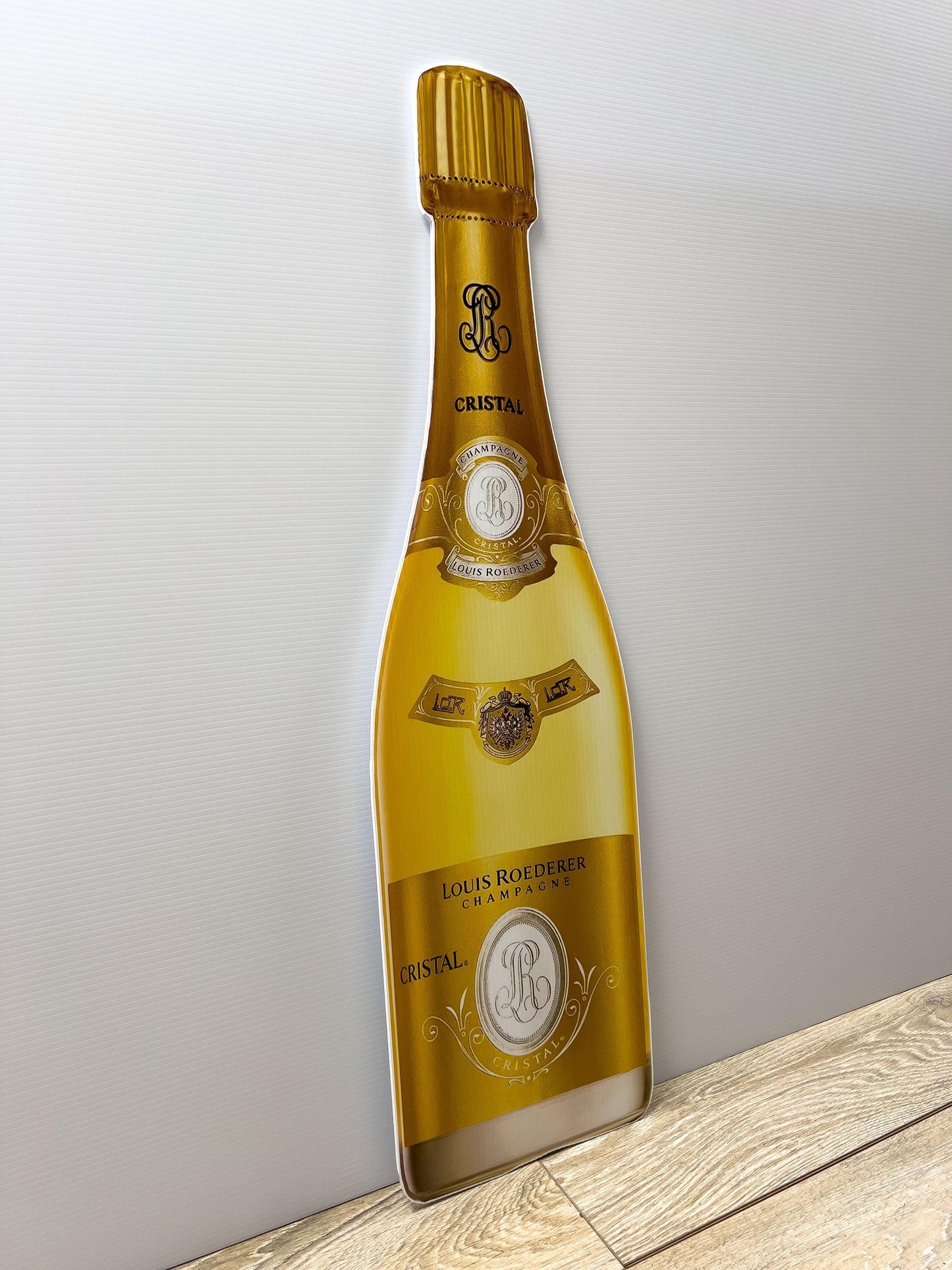 Life size champagne bottle coroplast cutout | celebrity cutouts | new years decor | wedding decor