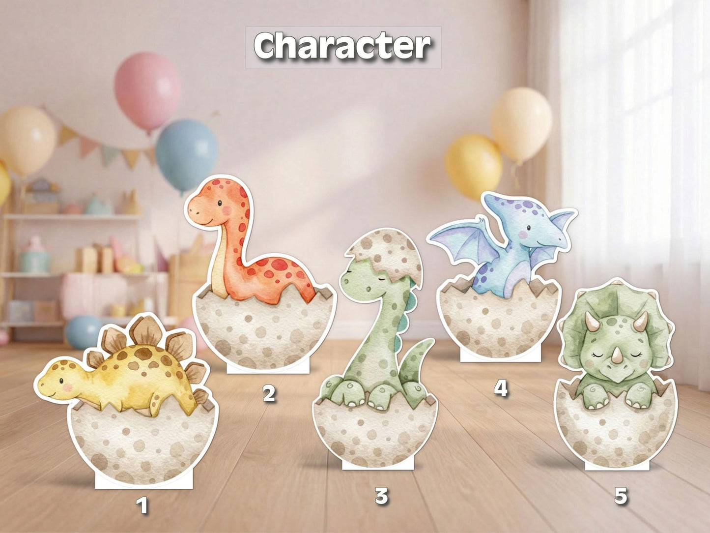 Baby Dino Shell Cutouts | Dinosaur Baby Shower Decor | Hatching Dinosaur Party Props | Pastel Dino Birthday Decorations