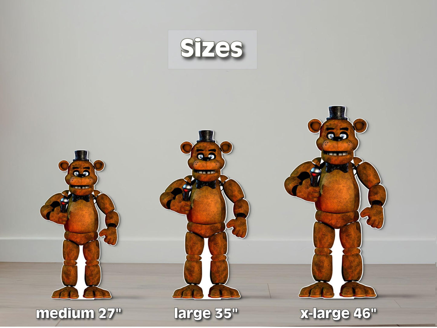 Five nights at freddy’s cutouts | fnaf birthday party decorations | freddy fazbear standee | gamer party props | horror theme decor