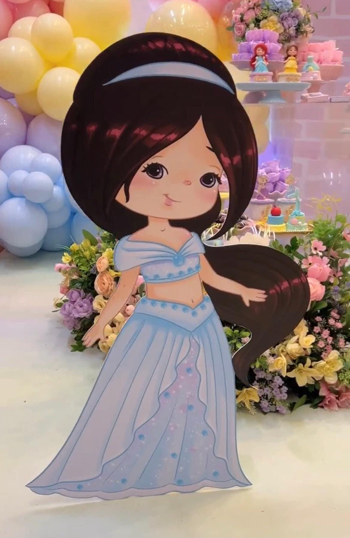 Disney princess cutouts | princess birthday party decor | kids party decor | snow white | rapunzel | bella | cinderella | jasmine