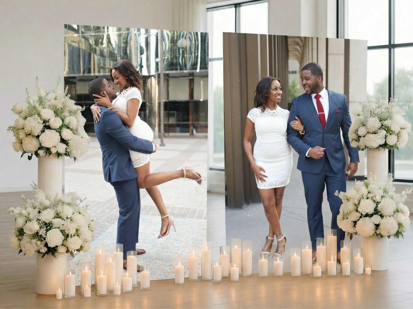 Custom wedding photo boards & backdrops